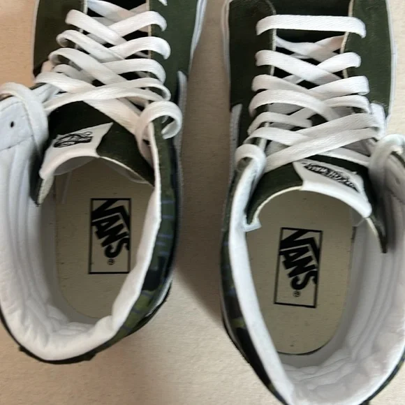 Vans Sk8-Hi Drippy Camo Green/White - Size 10 - High-Top Sneakers - Picture 6 of 9